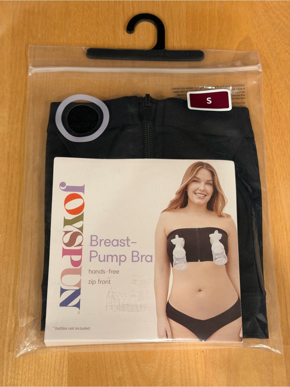 Joyspun Pumping Bra in Black - Hands-Free Zip Front (S)